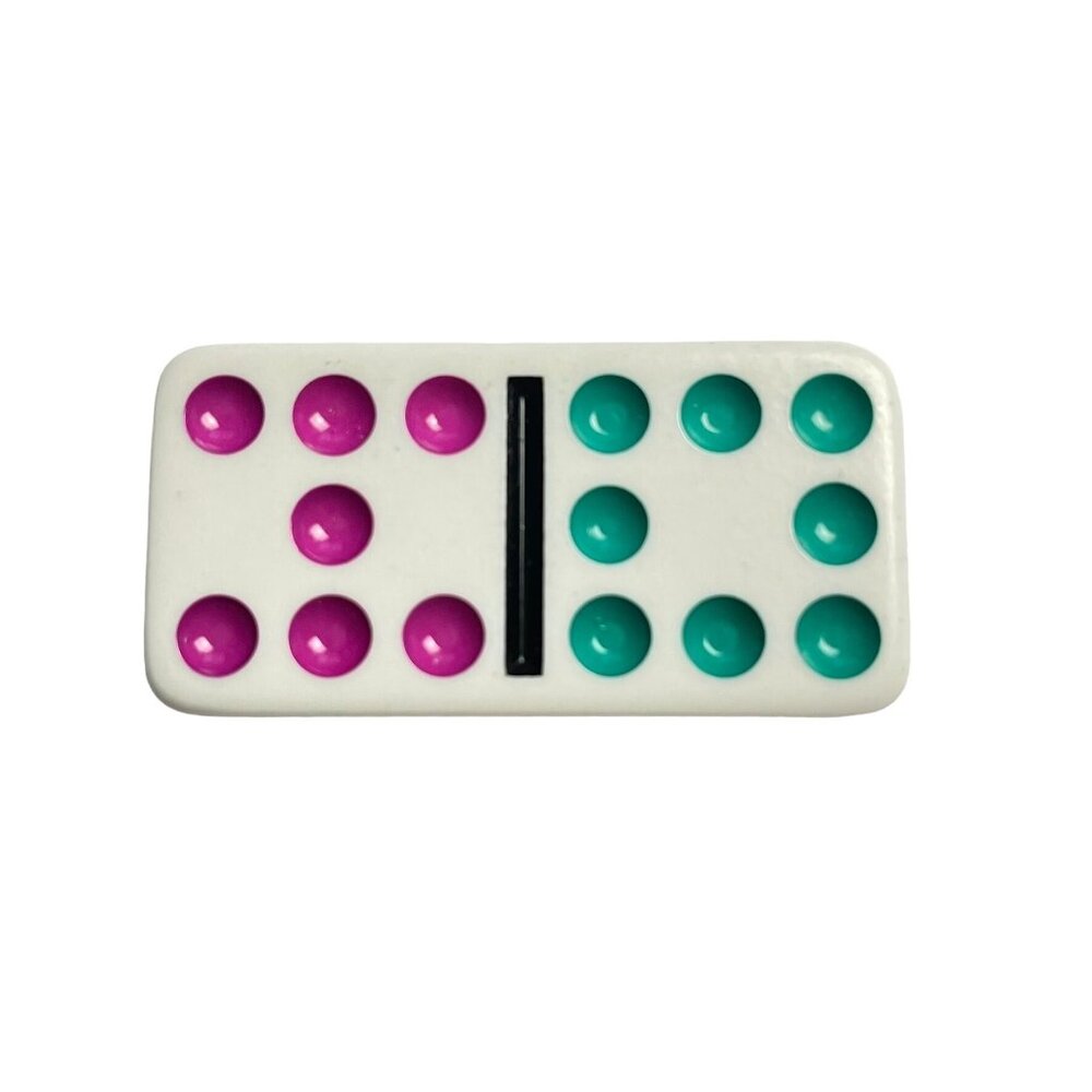 Double Nine Dominoes Replacement Tile 7 8 Color Dot Vintage 1998 mq